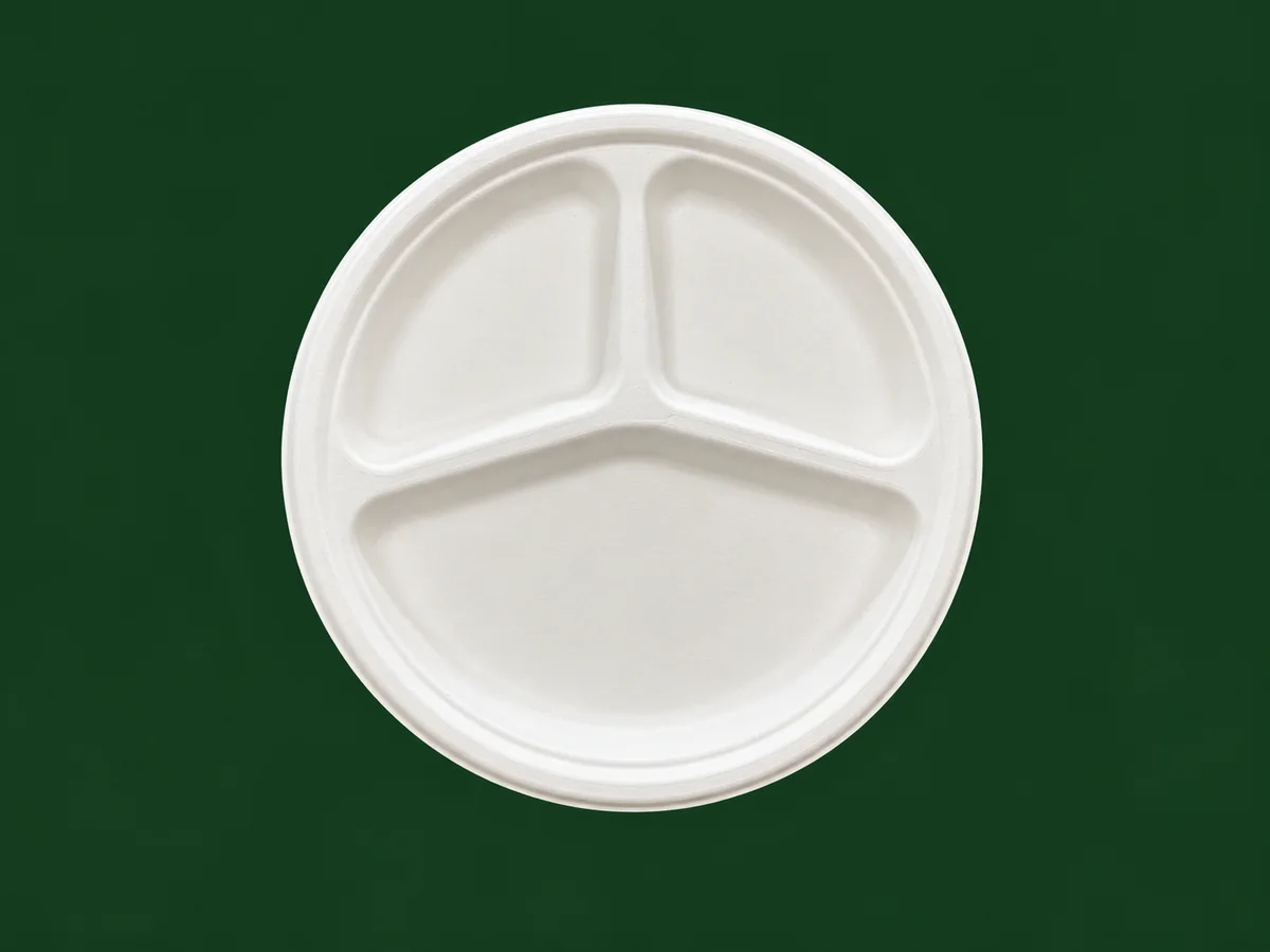 9 inch 3 Compartment Plate